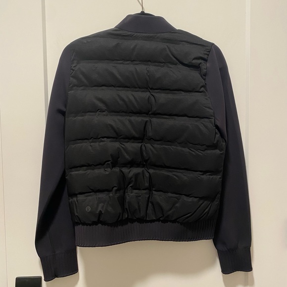 Lululemon Down and Around Bomber Reversible Jacket Coat Black Size 6 - Picture 5 of 8